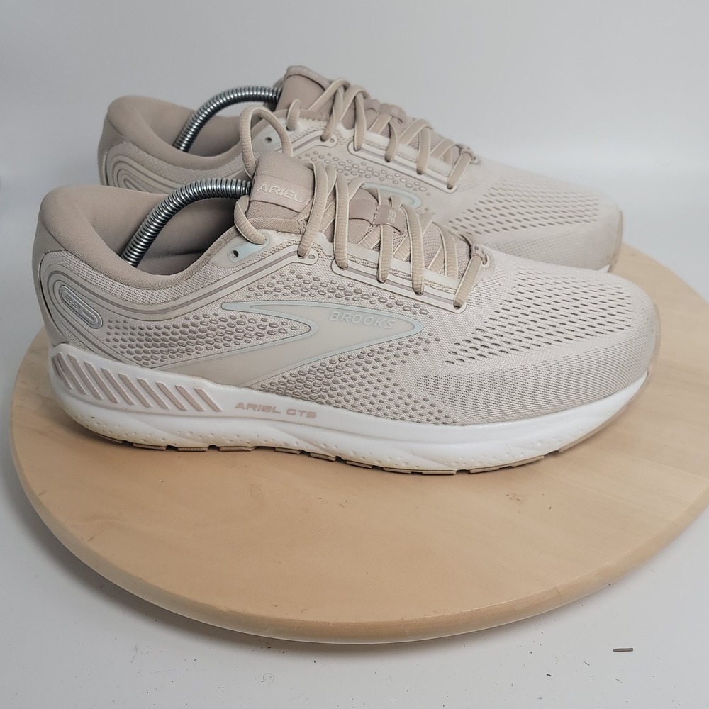 Brooks Ariel GTS 23 Shoes Womens Size 11 D Chateau Grey White Sand Road Walking